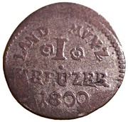 1 Kreuzer - Louis X, Germany, 1800-1805 reverse image