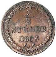 ½ Stüber - Louis X, Germany, 1805 reverse image