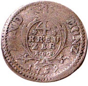 4 Kreuzers - Louis VIII, Germany, 1748-1759 reverse image