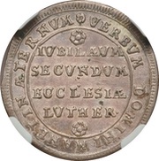 10 Kreuzers - Ernest Louis Bicentenary of the Reformation, Germany, 1717 reverse image