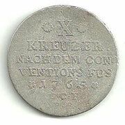 10 Kreuzers - Louis VIII, Germany, 1765-1766 reverse image