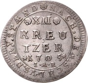 12 Kreuzer - Ernest Louis, Germany, 1705 reverse image