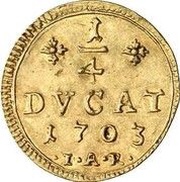 ¼ Ducat - Ernest Louis, Germany, 1703 reverse image