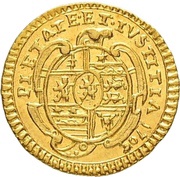 ¼ Ducat - Ernest Louis, Germany, 1705 reverse image