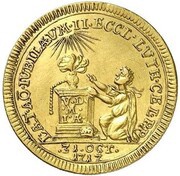 1 Ducat - Ernest Louis Bicentenary of the Reformation, Germany, 1717 reverse image