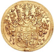 2 Ducats - Ernest Louis, Germany, 1704 reverse image