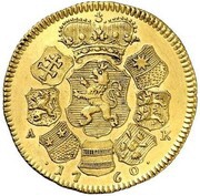 2 Ducats - Louis VIII, Germany, 1760 reverse image
