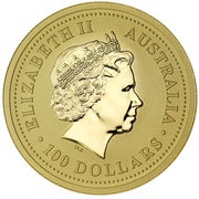 100 Dollars - Elizabeth II 4th Portrait - Year of the Rabbit - Gold Proof obverse image