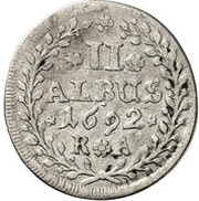 2 Albus - Frederick II, Germany, 1692 reverse image
