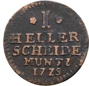 1 Heller - Charles, Germany, 1725-1730 reverse image