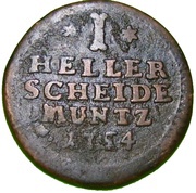 1 Heller - William VIII, Germany, 1751-1759 reverse image