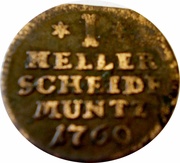 1 Heller - William VIII, Germany, 1760 reverse image