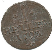 1 Heller - William IX, Germany, 1791-1803 reverse image