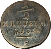 ½ Kreuzer - William IX, Germany, 1801-1803 reverse image