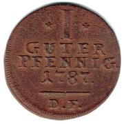 1 Pfennig - William IX, Germany, 1787-1803 reverse image