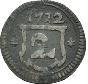 2 Heller - Charles, Germany, 1712-1714 reverse image