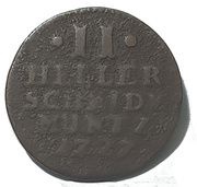 2 Heller - Charles, Germany, 1727 reverse image