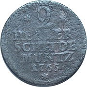 2 Heller - Frederick II, Germany, 1765 reverse image