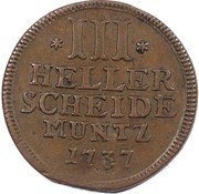 3 Heller - Frederick I, Germany, 1737-1748 reverse image