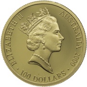 100 Dollars - Elizabeth II 3rd Portrait - Summer Olympics - Gold Proof obverse image