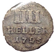 4 Heller - Charles, Germany, 1723-1730 reverse image