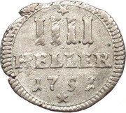 4 Heller - William VIII, Germany, 1751-1760 reverse image