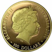 100 Dollars - Elizabeth II 4th Portrait - Summer Olympics - Gold Proof obverse image