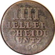 4 Heller - Frederick II, Germany, 1760-1762 reverse image