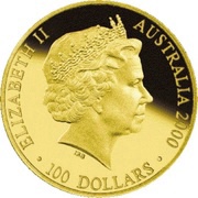 100 Dollars - Elizabeth II 4th Portrait - Summer Olympics - Gold Proof obverse image