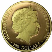 100 Dollars - Elizabeth II 4th Portrait - Summer Olympics - Gold Proof obverse image