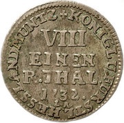 ⅛ Thaler - Frederick I, Germany, 1732 reverse image