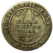 ⅙ Thaler - Frederick II, Germany, 1767-1768 reverse image