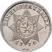 ½ Thaler - Frederick II Halber Sterntaler, Germany, 1776 reverse image