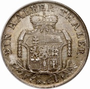 ½ Thaler - William IX, Germany, 1789 reverse image