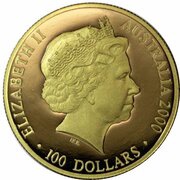 100 Dollars - Elizabeth II 4th Portrait - Summer Olympics - Gold Proof obverse image