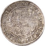 1 Thaler - Maurice, Germany, 1593 reverse image