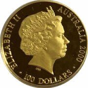 100 Dollars - Elizabeth II 4th Portrait - Paralympic Games; Gold Proof obverse image
