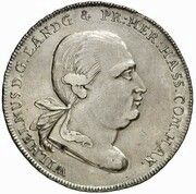 1 Thaler - William IX Bieberer Ausbeute obverse image