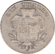 1 Thaler - William IX, Germany, 1789 reverse image