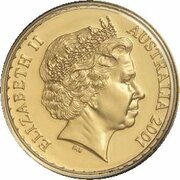 100 Dollars - Elizabeth II 4th Portrait - Golden Wattle - Gold Bullion Coin obverse image
