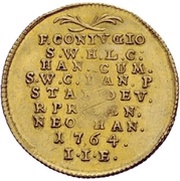 1 Ducat - William IX Marriage, Germany, 1764 reverse image