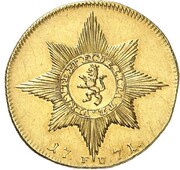 1 Friedrich d'Or - Frederick II Stern-Pistole, Germany, 1771-1778 reverse image