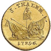 5 Thalers - William IX, Germany, 1791-1801 reverse image