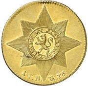 2 Friedrichs d'Or - Frederick II Stern - Pistole, Germany, 1775 reverse image