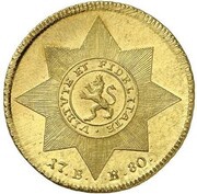 2 Friedrichs d'Or - Frederick II Stern - Pistole, Germany, 1780 reverse image