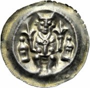 Denier Bracteate - Conrad II and Henry I obverse image