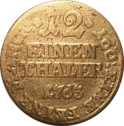 1⁄12 Thaler - Frederick William of Westphalen, Germany, 1763 reverse image