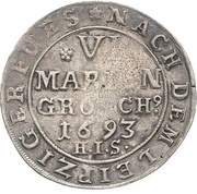 6 Mariengroschen - Jobst Edmund of Brabeck, Germany, 1693-1694 reverse image