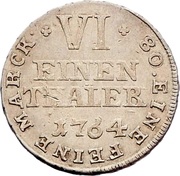 ⅙ Thaler - Frederick William of Westphalen, Germany, 1763-1764 reverse image