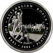 100 Dollars - Elizabeth II 4th Portrait - Koala - Platinum - Sports, Australia, 2004 reverse image